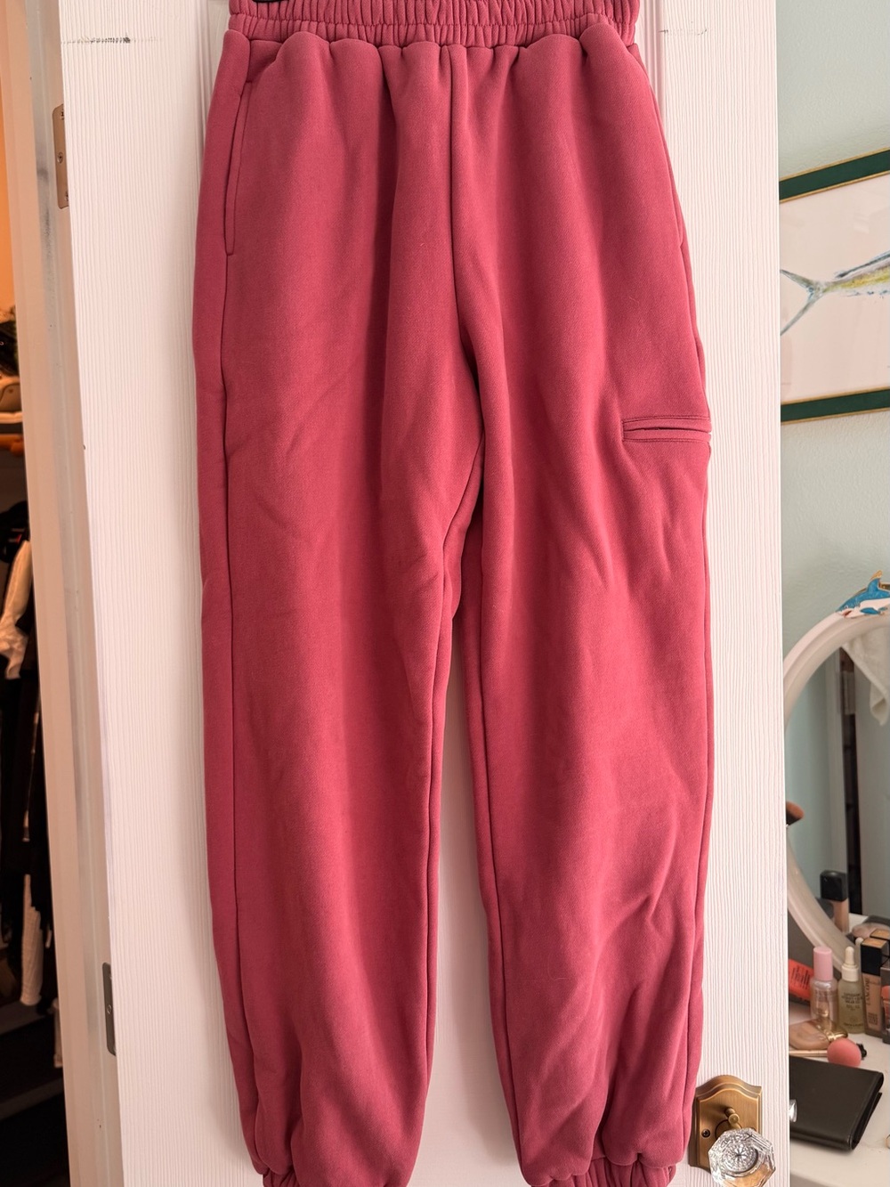 COMFRT Airplane Mode Sweatpants in Berry